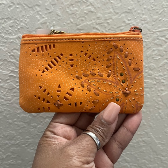 NWT Vintage Orange Fossil Wallet ** Authentic ** - Picture 2 of 5